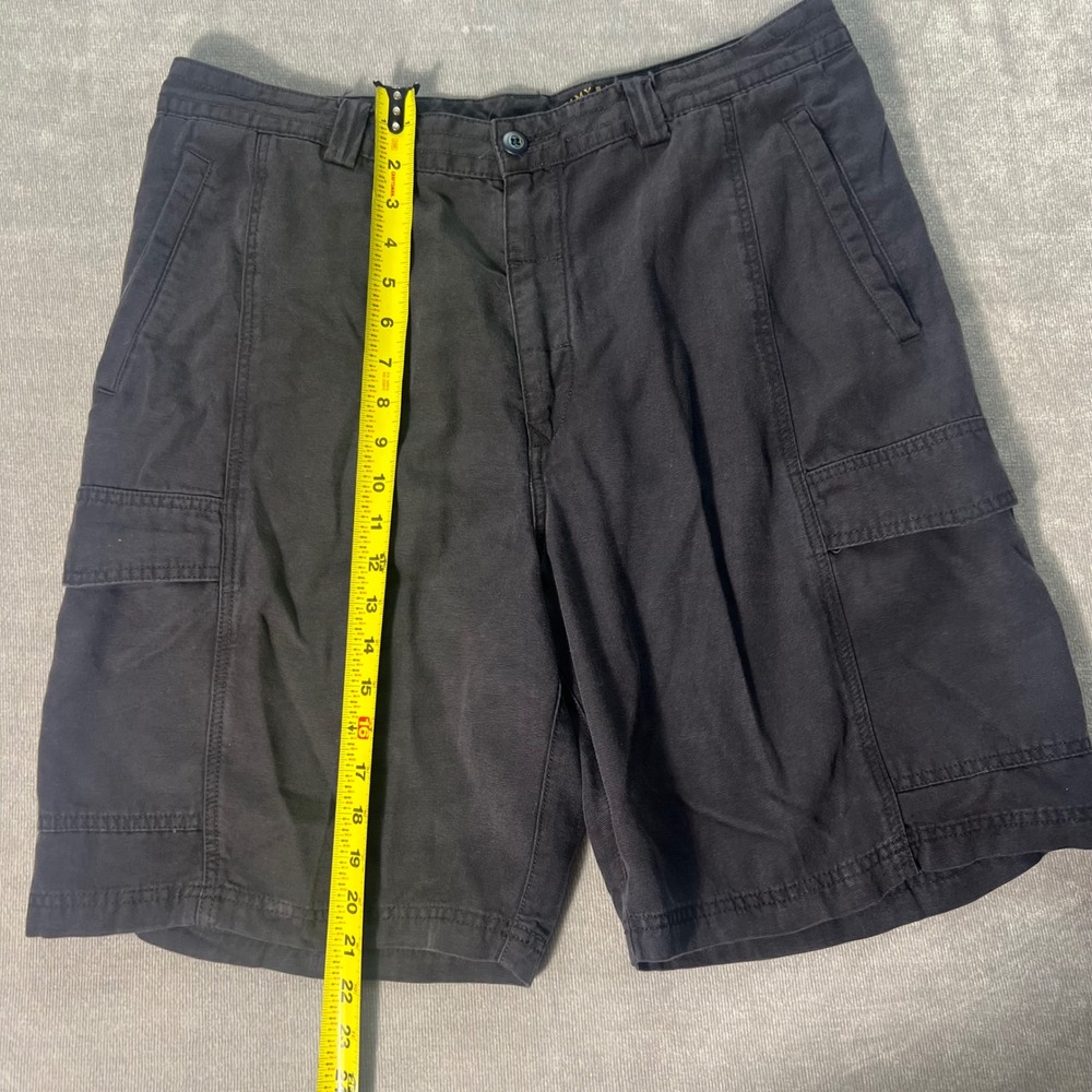 Tommy Bahama Relax Mens Black Cargo Shorts Size 35 Tencel Cotton Casual Utility - Picture 2 of 7